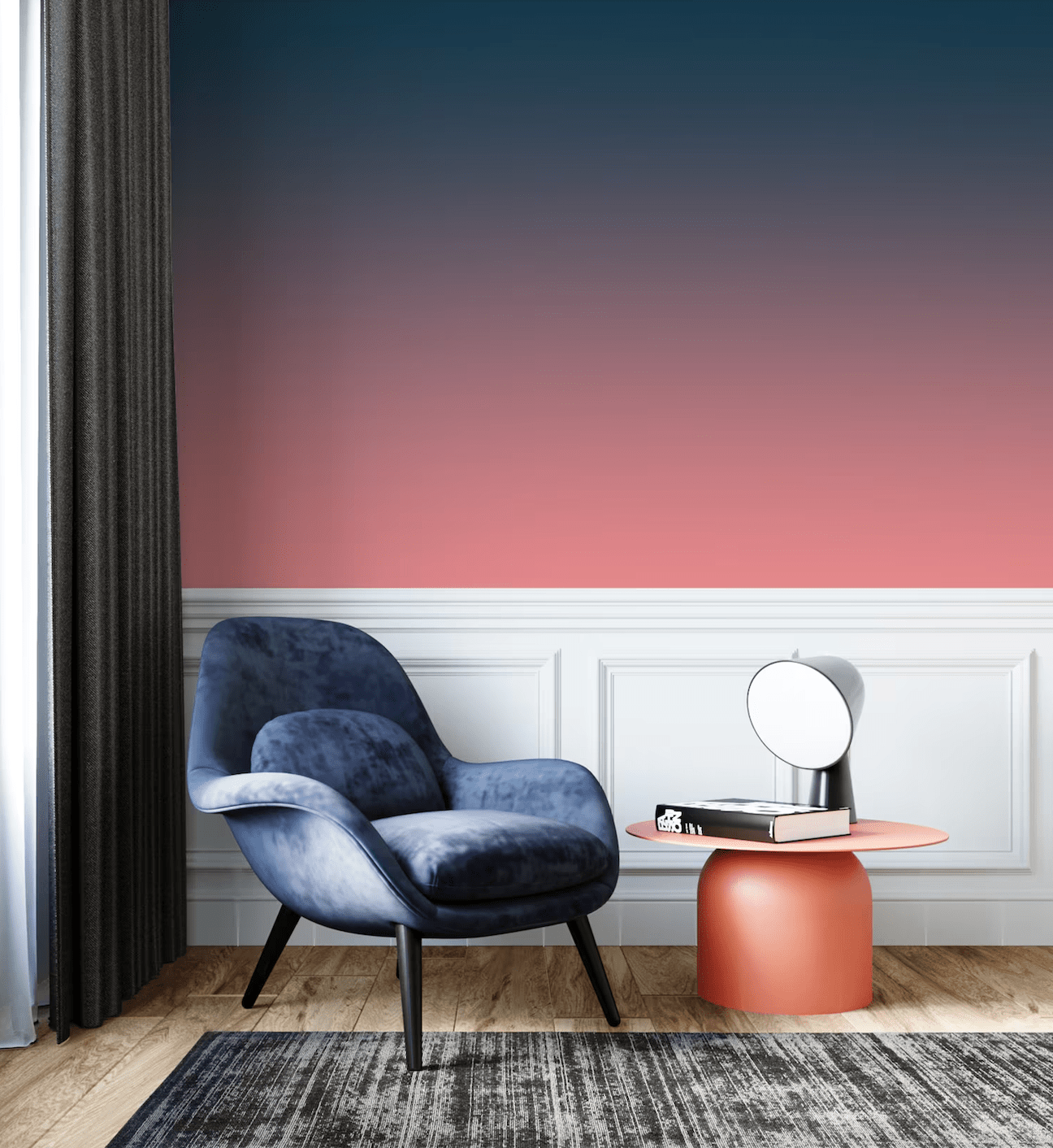 Ombre wall paint ideas